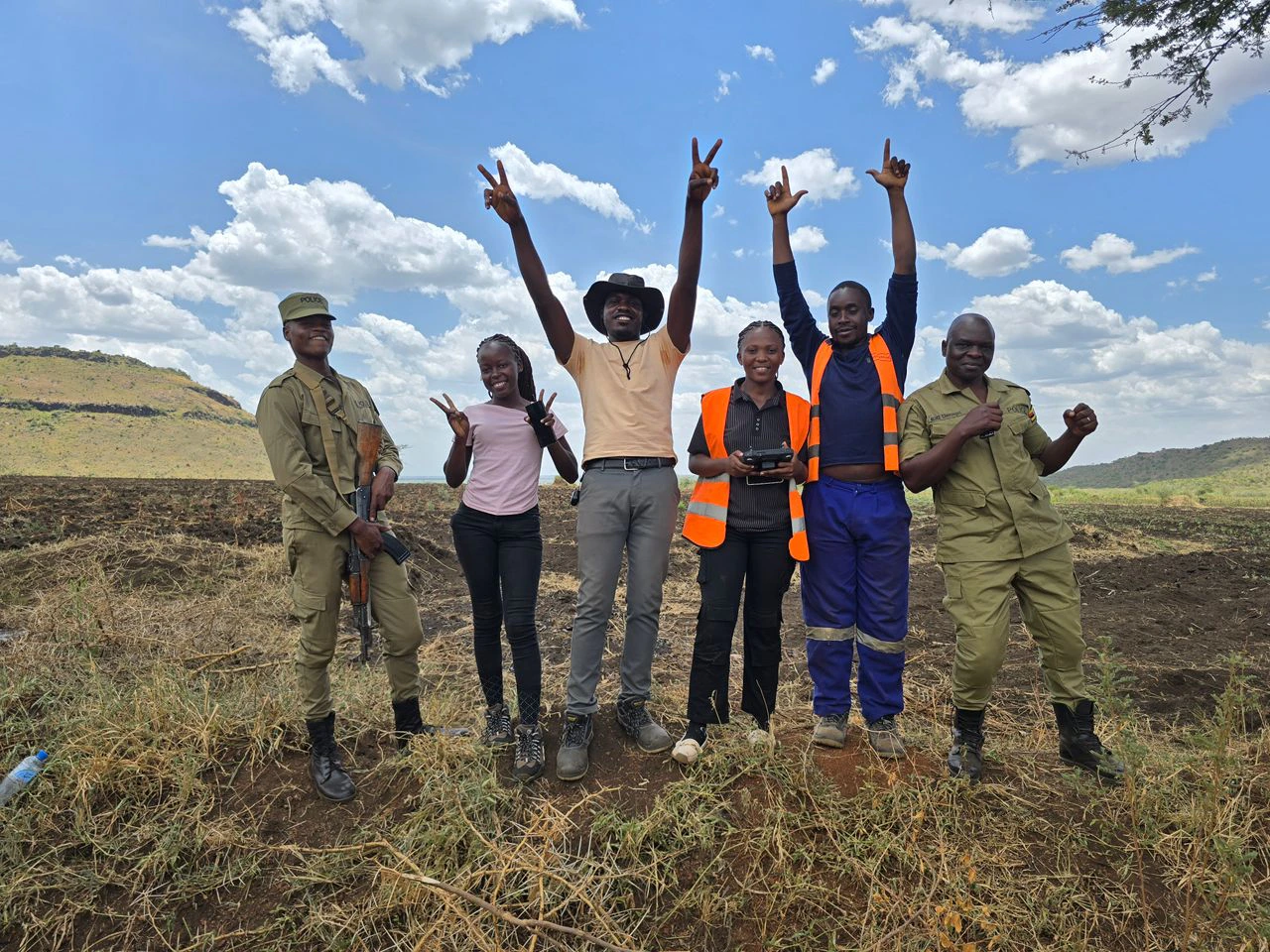 Field team together at the survey site in the Elgon Mountain ranges, Kween